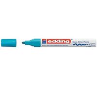 edding 750 gloss paint marker - light blue - 1 paint marker - round nib 2-4 mm - paint pen for glass, pebbles, wood, plastic, paper - waterproof, high coverage