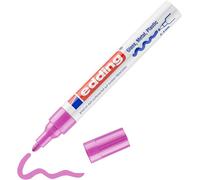 edding 750 gloss paint marker - pink - 1 paint marker - round nib 2-4 mm - paint pen for glass, pebbles, wood, plastic, paper - waterproof, high coverage