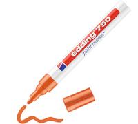 edding 750 Lackmarker - orange - 1 Stift - Rundspitze 2-4 mm - Lackstift zur Mar