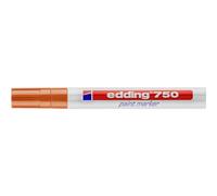edding 750 Lackmarker - orange - 1 Stift - Rundspitze 2-4 mm - Lackstift zur Markierung und Beschriftung von Metall, Glas, Stein oder Kunststoff - hitzebeständig, permanent, wisch- und wasserfest