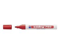 edding 750 Lackmarker - rot - 1 Stift - Rundspitze 2-4 mm - Lackstift zur Markierung und Beschriftung von Metall, Glas, Stein oder Kunststoff - hitzebeständig, permanent, wisch- und wasserfest