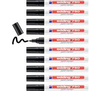 Edding 750 paint marker - black - 10 pack - round tip 2-4 mm - FREE UK DELIVERY