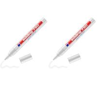 edding 750 PAINT MARKER PEN WHITE BULLET TIP LOW ODOUR 2-4mm Line (Pack of 2)