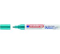edding 750 gloss paint marker - light blue - 1 paint marker - round nib 2-4 mm - paint pen for glass, pebbles, wood, plastic, paper - waterproof, high coverage