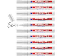 edding 750 Permanent Paint Marker White Medium Bullet 2 - 4 mm Water-Resistant Pack of 10