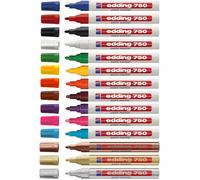 Edding 750 Permanent Paint Marker - Silver (10 Pack)