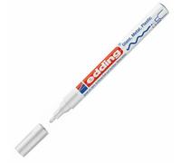 edding 751 paint marker - white - 1 pen - round nib 1-2 mm - paint marker for marking and labelling metal, glass, rocks or plastic - heat-resistant, permanent, smudge-proof and waterproof