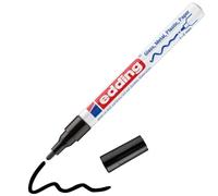 edding 751 gloss paint marker - black - pack of 1 paint marker - round nib 1-2 mm - paint pen for glass, pebbles, wood, plastic, paper - waterproof, high coverage