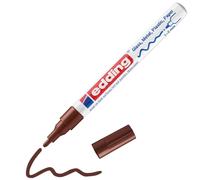 edding 751 gloss paint marker - brown - 1 paint marker - round tip 1-2 mm - paint pen for glass, pebbles, wood, plastic, paper - waterproof, high coverage