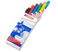 edding 751 gloss paint marker - multi-coloured - set of 10 paint markers - round nib 1-2 mm - paint pen for glass, pebbles, wood, plastic, paper - waterproof, high coverage