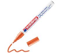 edding 751 gloss paint marker - orange - 1 paint marker - round tip 1-2 mm - paint pen for glass, pebbles, wood, plastic, paper - waterproof, high coverage