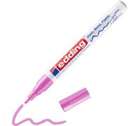 edding 751 Gloss Paint Marker - Pink - 1 Paint Marker - Round Tip 1-2 mm - Paint Pen for Glass, Pebbles, Wood, Plastic, Paper - Waterproof, High