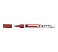 edding 751 gloss paint marker - red - 1 paint marker - round nib 1-2 mm - paint pen for glass, pebbles, wood, plastic, paper - waterproof, high coverage