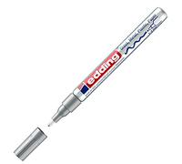 edding 751 gloss paint marker - silver (metallic) - 10 paint markers - round tip 1-2 mm - paint pen for glass, pebbles, wood, plastic, paper - waterproof, high coverage