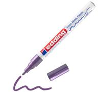 edding 751 gloss paint marker - violet - 1 paint marker - round nib 1-2 mm - paint pen for glass, pebbles, wood, plastic, paper - waterproof, high coverage