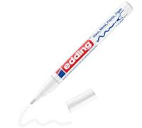 edding 751 gloss paint marker - white - 1 paint marker - round tip 1-2 mm - paint pen for glass, pebbles, wood, plastic, paper - waterproof, high coverage