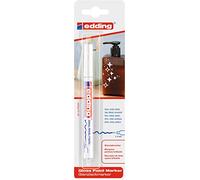 edding 751 gloss paint marker - white - pack of 1 paint marker - round nib 1-2 mm - paint pen for glass, pebbles, wood, plastic, paper - waterproof, high coverage
