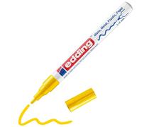 edding 751 gloss paint marker - yellow - 1 paint marker - round tip 1-2 mm - paint pen for glass, pebbles, wood, plastic, paper - waterproof, high coverage
