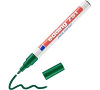 edding 751 paint marker - green - 1 pen - round nib 1-2 mm - paint marker for marking and labelling metal, glass, rocks or plastic - heat-resistant, permanent, smudge-proof and waterproof