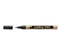 edding 751 PAINT MARKER PEN BULLET TIP - GOLD (PACK OF 3)