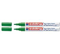 Edding 751 Paint Marker Pen M Bullet Tip, grün, Doppelpack