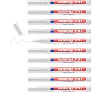 edding 751 paint marker - white - 10 pens - round tip 1-2 mm - paint marker for
