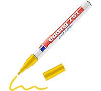 edding 751 Permanent Paint Marker Yellow Medium Bullet 1 - 2 mm Water-Resistant Pack of 10