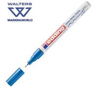 edding 780 gloss paint marker - blue - 10 paint markers - extra-fine round tip 0.8 mm - paint pen for glass, pebbles, wood, plastic, paper - waterproof, high coverage