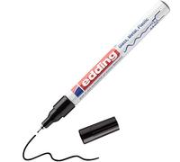 edding 780 gloss paint marker - black - pack of 1 paint marker - extra-fine round tip 0.8 mm - paint pen for glass, pebbles, wood, plastic, paper - waterproof, high coverage