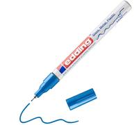 edding 780 gloss paint marker - blue - 1 paint marker - extra-fine round nib 0.8 mm - paint pen for glass, pebbles, wood, plastic, paper - waterproof, high coverage