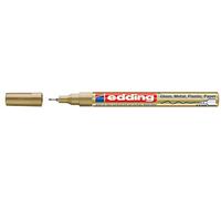 edding 780 Gloss Paint Marker - Gold - 1 Paint Marker - Extra-Fine Round Tip 0.8 mm - Paint Pen for Glass, Pebbles, Wood, Plastic, Paper - Waterp