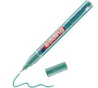 edding 780 gloss paint marker - green metallic - 1 paint marker - extra-fine round nib 0.8 mm - paint pen for glass, pebbles, wood, plastic, paper - waterproof, high coverage