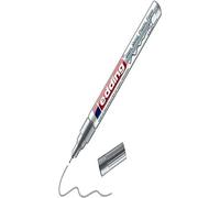 edding 780 gloss paint marker - silver - pack of 1 paint marker - extra-fine round nib 0.8 mm - paint pen for glass, pebbles, wood, plastic, paper - waterproof, high coverage