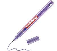 edding 780 gloss paint marker - violet metallic - 1 paint marker - extra-fine round nib 0.8 mm - paint pen for glass, pebbles, wood, plastic, paper - waterproof, high coverage