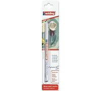 edding 780 gloss paint marker - white - pack of 1 paint marker - extra-fine round nib 0.8 mm - paint pen for glass, pebbles, wood, plastic, paper - waterproof, high coverage