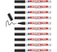 edding 780 paint marker - black - 10 pens - round tip 0.8 mm - paint marker for