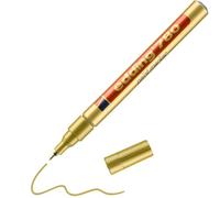 edding 780 Paint Marker - Gold - 1 Pen - Round Tip 0.8 mm - Paint Marker for Marking and Labelling Metal, Glass, Rocks or Plastic - Heat-Resistant, Permanent, Smudge-Proof and Waterproof