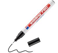 edding 780 Paint Marker - Black - 1 Pen - Round Tip 0.8 mm - Paint Marker for Marking and Labelling Metal, Glass, Rocks or Plastic - Heat-Resista