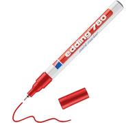 edding 780 Paint Marker - Red - 1 Pen - Round Tip 0.8 mm - Paint Marker for Marking and Labelling Metal, Glass, Rocks or Plastic - Heat-Resistant, Permanent, Smudge-Proof and Waterproof
