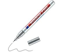 edding 780 Paint Marker - Silver - 1 Pen - Round Tip 0.8 mm - Paint Marker for Marking and Labelling Metal, Glass, Rocks or Plastic - Heat-Resistant, Permanent, Smudge-Proof and Waterproof