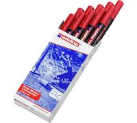edding 791 paint marker - red - 10 pens - thin round nib 1-2 mm - paint marker for marking and labelling metal, glass, stone or plastic - highly opaque, permanent, smudge-proof