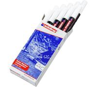 edding 791 paint marker - white - 10 pens - thin round nib 1-2 mm - paint marker for marking and labelling metal, glass, stone or plastic - highly opaque, permanent, smudge-proof