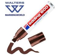 Edding 800 Broad Permanent Marker Pen | 4 - 12mm Chisel Tip | Box 5