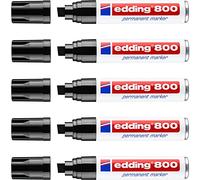 Edding 800 Chisel Tip Permanent Marker Extra Large Black (Pack of 5) 800/5-001