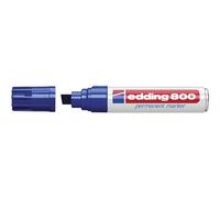 edding 800 permanent marker - blue - 1 pen - chisel nib 4-12 mm - for bold markings - waterproof, quick-drying, smear-proof pens - for cardboard, plastic, wood, metal, glass and fabric