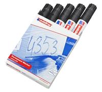 Edding 800 Chisel Tip Permanent Marker Extra Large Black (Pack of 5) 800/5-001