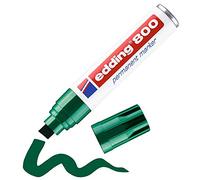 edding 800 permanent marker - green - 1 pen - chisel tip 4-12 mm - for bold markings - waterproof, quick-drying, smear-proof pens - for cardboard, plastic, wood, metal, glass and fabric