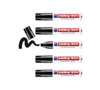 Edding 800 Permanent Markers Black Extra Large Chisel Tip Pack 5