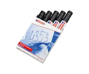 Edding 800 Permanent Markers Black Extra Large Chisel Tip Pack 5