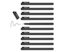 edding 8011 cleanroom marker - black - 10 pens - fine round tip 0.6 mm - for writing on cleanroom paper, foils, laminated paper - low-dust product without label